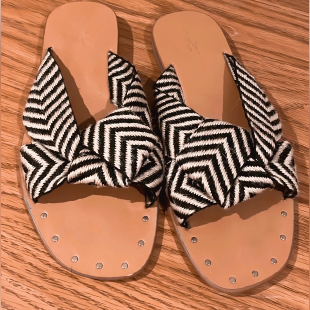 Black & White Target Sandals